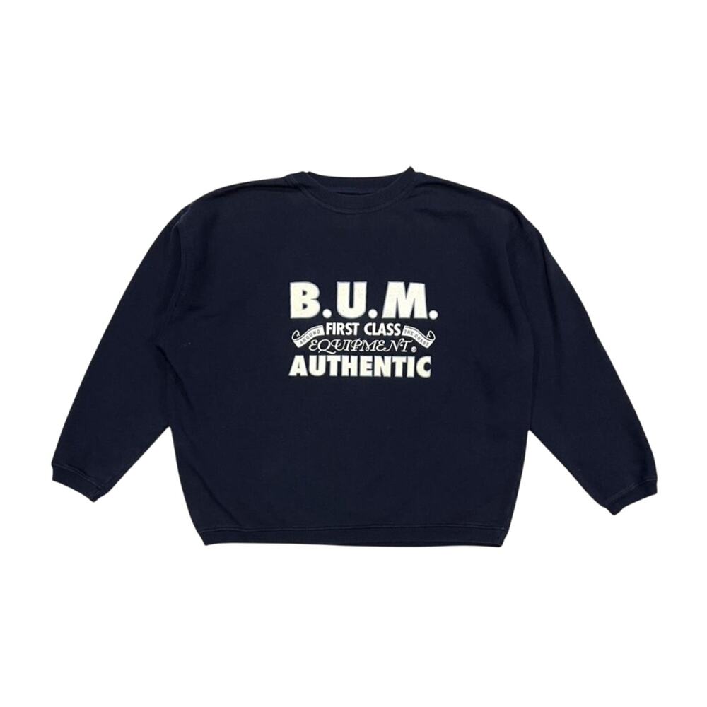 ★ B.U.M. Equipment (Vintage) Navy Blue Crewneck Sweatshirt ★